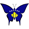 Drapeau du Kosovo papillon