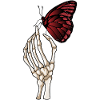 Skeleton Hand Butterfly