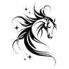 Horse with stars