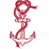 Anchor of love red