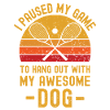Squash and dog