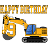 Excavator Happy Birthday 9