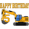 Excavator Happy Birthday 5