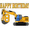 Excavator Happy Birthday 8