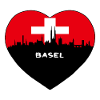 Flaggen-Skyline-Reise-Andenken Basel-Schweiz