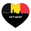 Flaggen-Skyline-Reise-Andenken Antwerpens Belgien