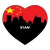 Flaggen-Skyline-Reise-Andenken Xian-China