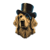 Dog Golden Retriever dog motif