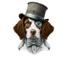 Dog Brittany Spaniel dog motif