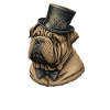 Dog Shar Pei dog motif
