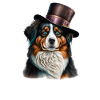Dog Australian Shepherd dog motif