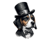 Motif de chien Beagle