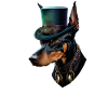 Dog Doberman Pinscher dog motif