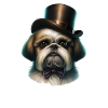 Motif de chien Shih Tzu