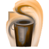 Daily steaming coffee