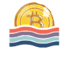 Bitcoin behind the flag