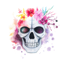 Totenkopf - Floral Skull Design - Trend Design