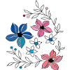 Flower tendrils, ornament