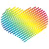 Rainbow Heart (Love / Scribble)
