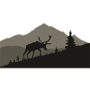 Reindeer in the mountains.