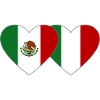 Mexico Italy Flag Heart