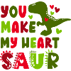 Funny Dinosaur Valentine's Day