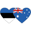 Estonia Australia Flag Heart