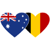 Australia Belgium Flag Heart