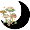 Restez trippy | Impression Champignon-Lune
