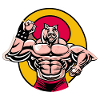 Muscous bodybuilder pig