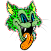 Leopard Green Comic Psychedelic