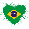 Brazil Heart Flag