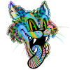 Leopard Comic Psychedelisch