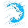Lioness in blue circle