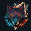 Abstract Wolf's Head