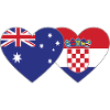 Australia Croatia Flag Heart