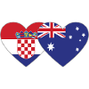 Croatia Australia Flag Heart