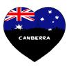 Canberra Australia Flag Skyline Travel Souvenir