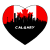 Calgary Canada Flag Skyline Rejse Souvenir