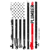 Plumbing Plumber American Flag