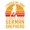 Football and German Shepherd