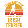 Fußball und Irish-Terrier