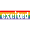 LGBT Rainbow Tshirt excited