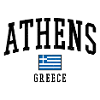 Athens Greece Flag Motif Graphic