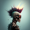 Punk Zombie Skull