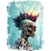 Punk Zombie Skull