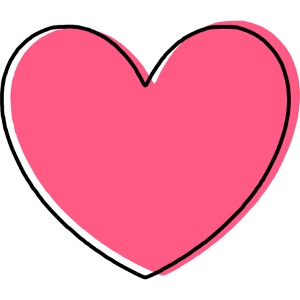 rosarotes Herz Herz rosa Geschenk Muttertag