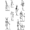 8 Ägyptische Figuren