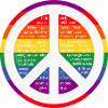 Signe arc-en-ciel de paix.