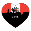 Lima Peru Flagge Skyline Reise Souvenir